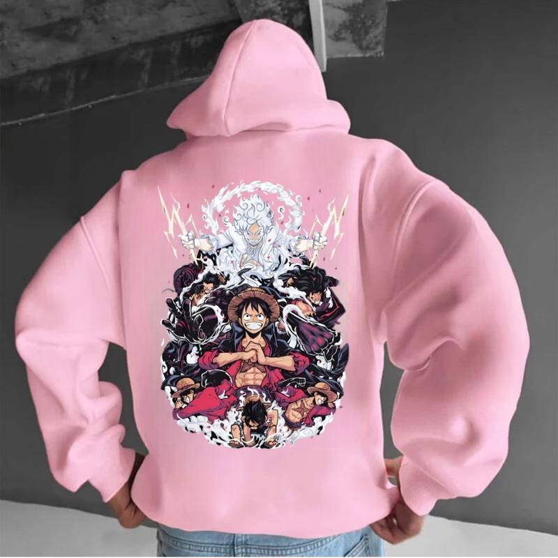 Manga One Piece 2 sides Hoodie, Punny Cartoon Hoodie, Top 1 Anime of All Time, Japanese Anime 90s Graphic Hoodie, Anime Hoodie Tops Classic Menswear