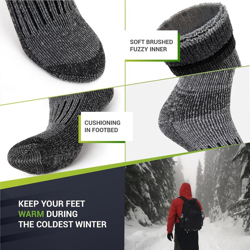 Warm Thermal Wool Socks for Winter Moisture Wicking and Breathable Cozy Boot Socks