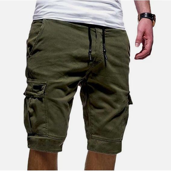 Men Casual Chino Cargo Shorts Pants 6-Pockets Summer Beach Trousers Menswear