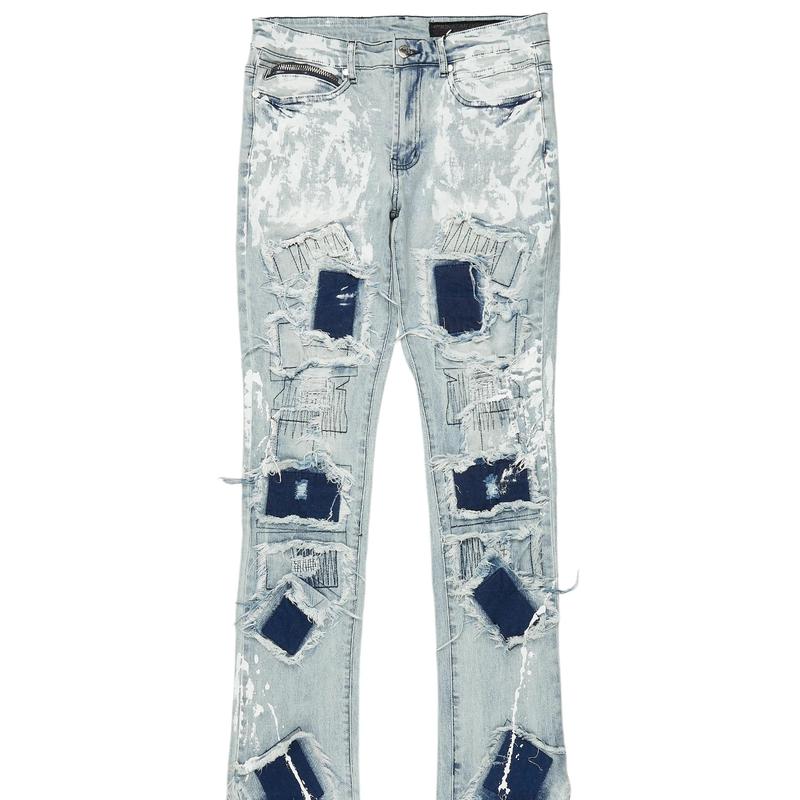 Dave Blue Painter Super Stacked Flare Jean