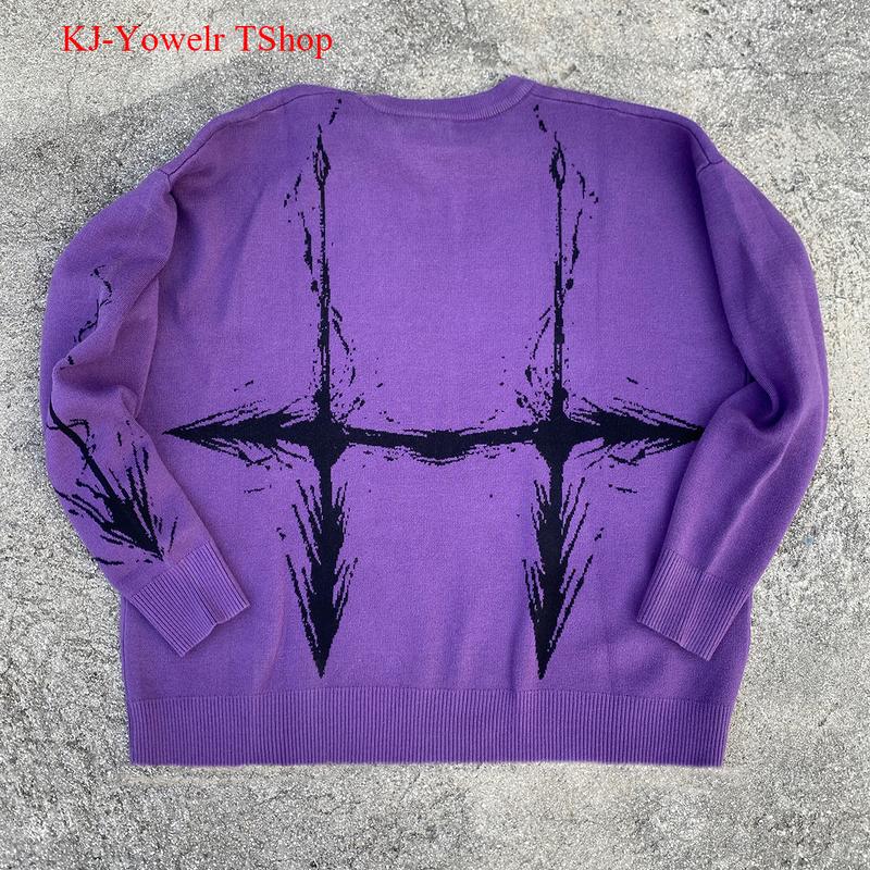 Choso Piercing Blood Knit Choso Knitwear, Jujutsu Kaisen Sweater Anime Knitted Clothes Unisex Fashion Long-Sleeved Tops Suitable For Daily Wear In Autumn And Winter