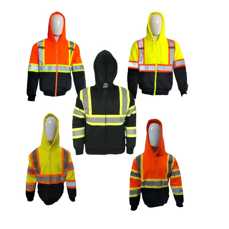 Pullovers and Zippup Safety Hoodies