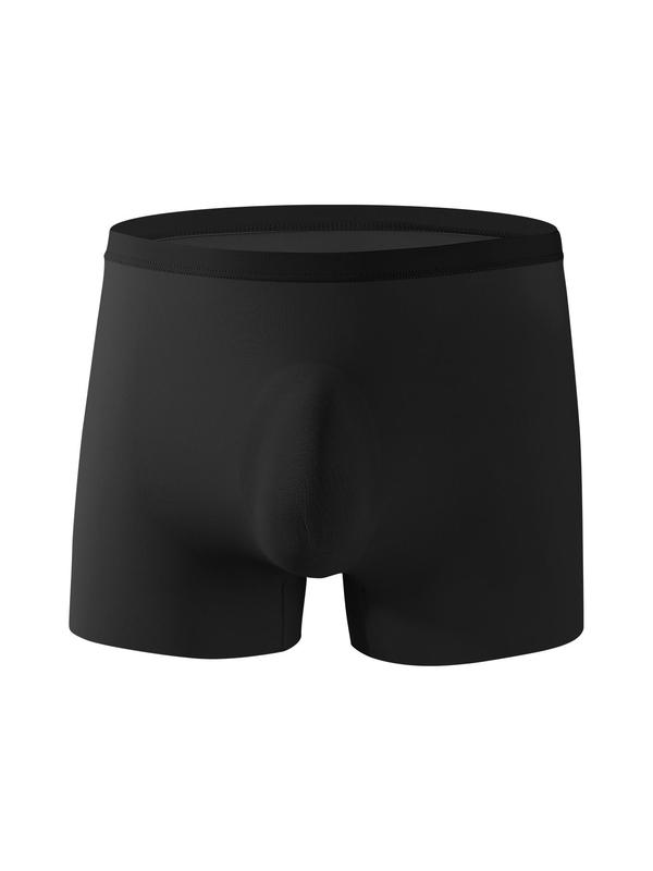 Men's Solid Color Boxer Brief, Breathable Comfortable Underwear for Daily Wear, Underwear for Men, Boxers for Men, Soft Underwear for All Seasons