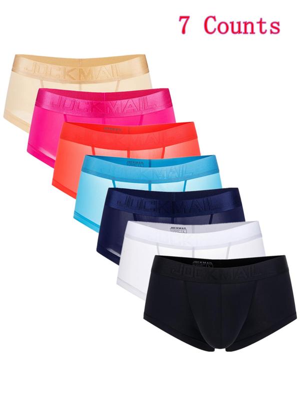 Men's Letter Tape Waist Sheer Boxer Brief, Breathable Comfortable Underwear for Daily Wear, Casual Men's Underwear for All Seasons