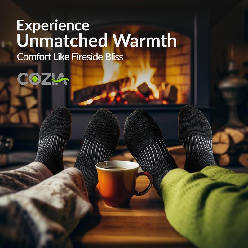 Merino Wool Casual Winter Socks - Cozy Warm Boot Socks for Men and Women COZIA