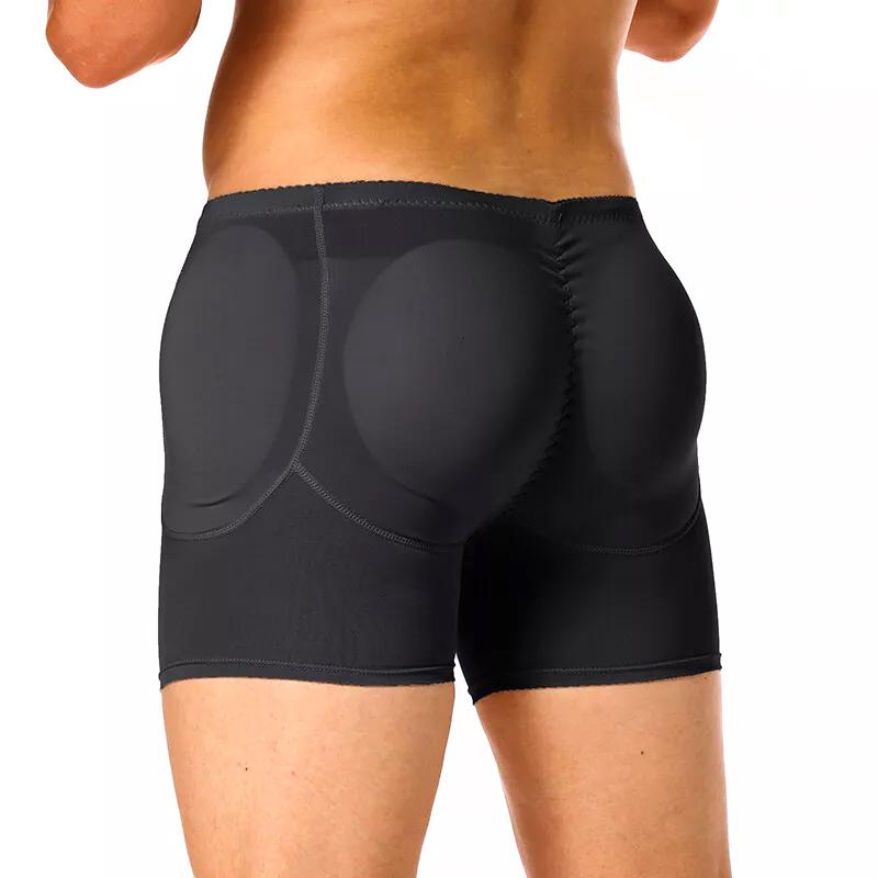 Men Boxer Shorts Brief,Men Padded Underwear Hips Enhancer Shaper Booty Butt Lift Panties,Men Underwear With Removable Padded