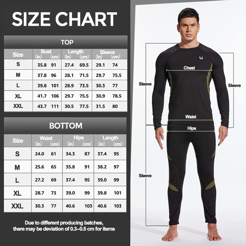 UNIQUEBELLA Men's Thermal Underwear Sets Top & Long Johns Fleece Sweat Quick Drying Thermo Base Layer,Halloween&Christmas Decor,Christmas Gifts, christmas 2024 ornament