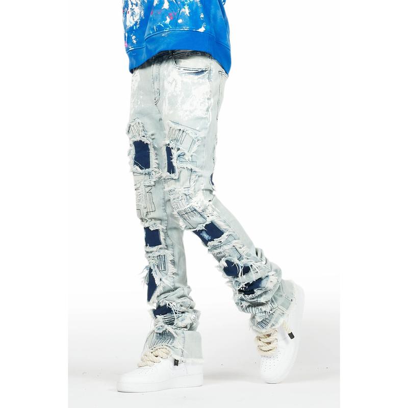 Dave Blue Painter Super Stacked Flare Jean