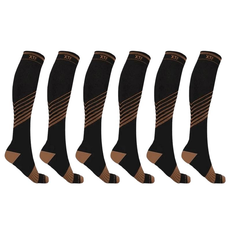 Ultra V-striped Compression Socks (6-Pairs)