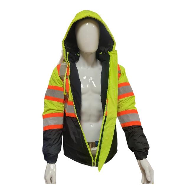 Hi-Viz Parka Safety Jacket  Clothing Workwear Uniforms Outdoor Man