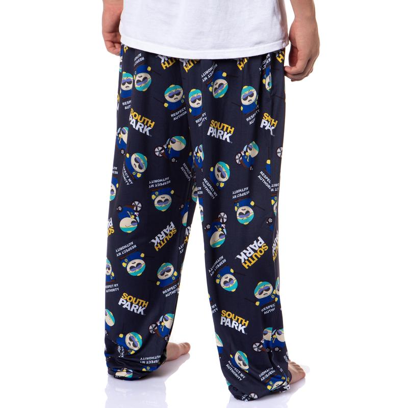 South Park Men's Cartman You Will Respect My Authority Tossed Print Sleep Pajama Pants For Adults