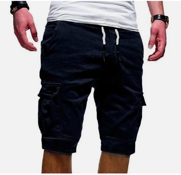 Men Casual Chino Cargo Shorts Pants 6-Pockets Summer Beach Trousers Menswear