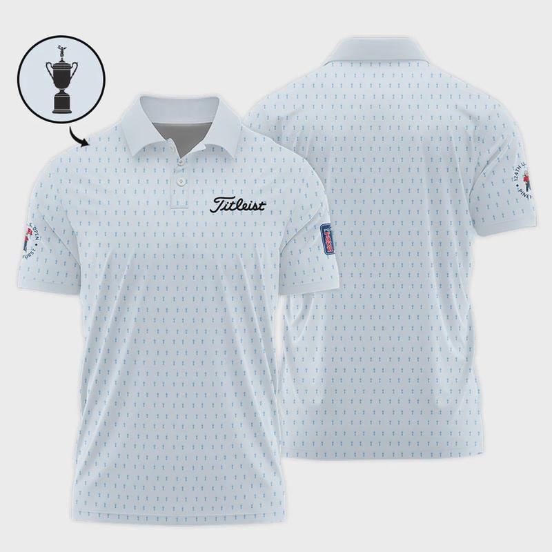 Shop Now for Men s 124th U S Open Pinehurst Titleist Polo Shirt - Light Blue Sports Pattern - All Over Print