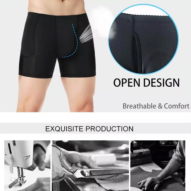 Men Boxer Shorts Brief,Men Padded Underwear Hips Enhancer Shaper Booty Butt Lift Panties,Men Underwear With Removable Padded