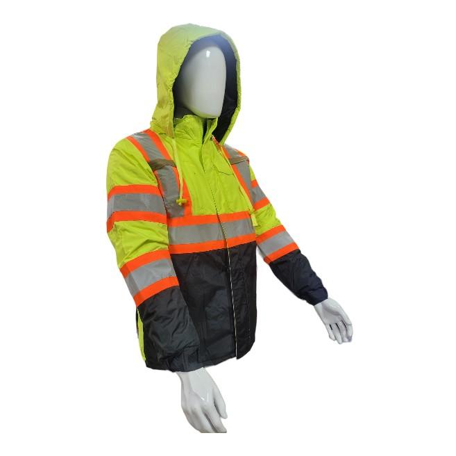 Hi-Viz Parka Safety Jacket  Clothing Workwear Uniforms Outdoor Man