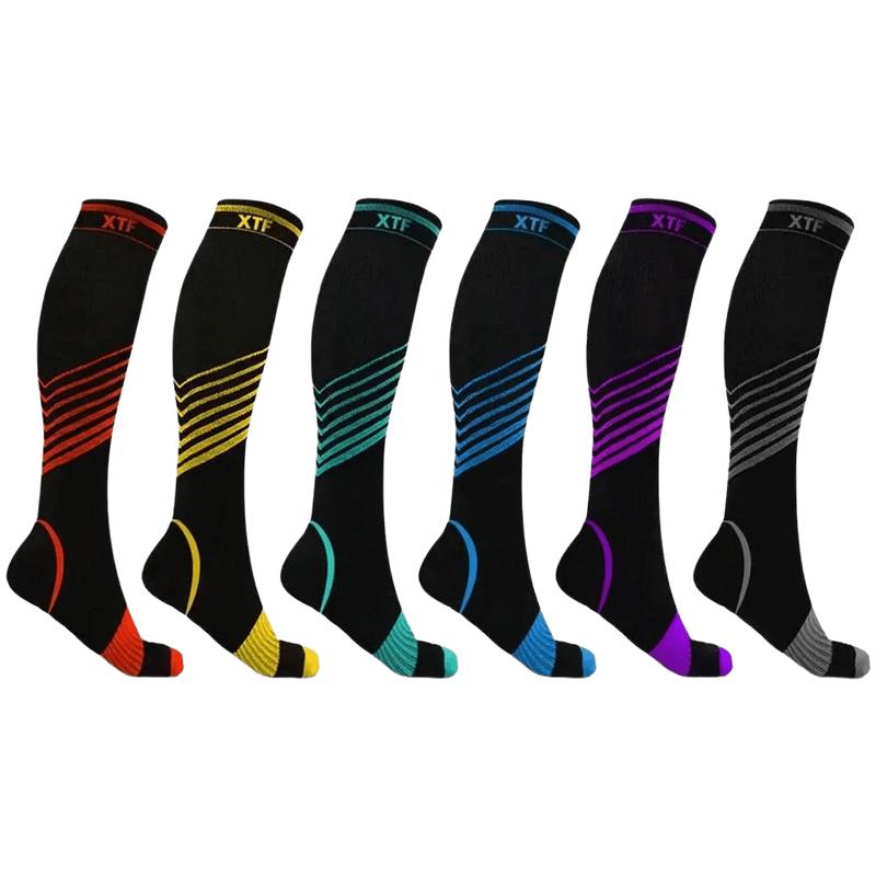 Ultra V-striped Compression Socks (6-Pairs)