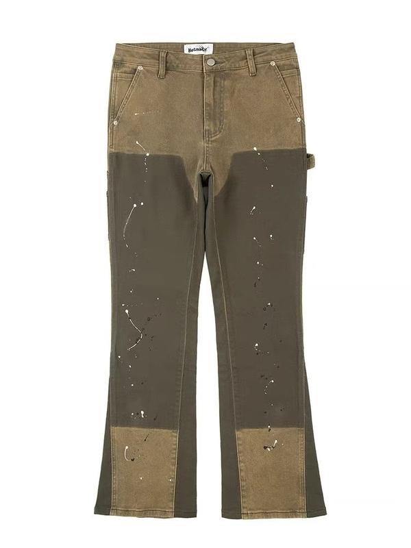 Vintage Men s Flared Jeans: Distressed Wasteland Style for Retro Fashion Shop Now!