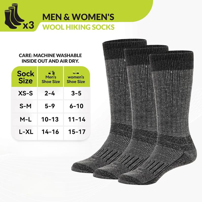 Warm Thermal Wool Socks for Winter Moisture Wicking and Breathable Cozy Boot Socks