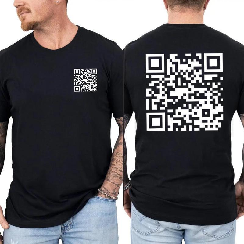 Funny QR Code T-Shirt, Hoodie, Sweatshirt - 2 Sided Print, Sizes for All