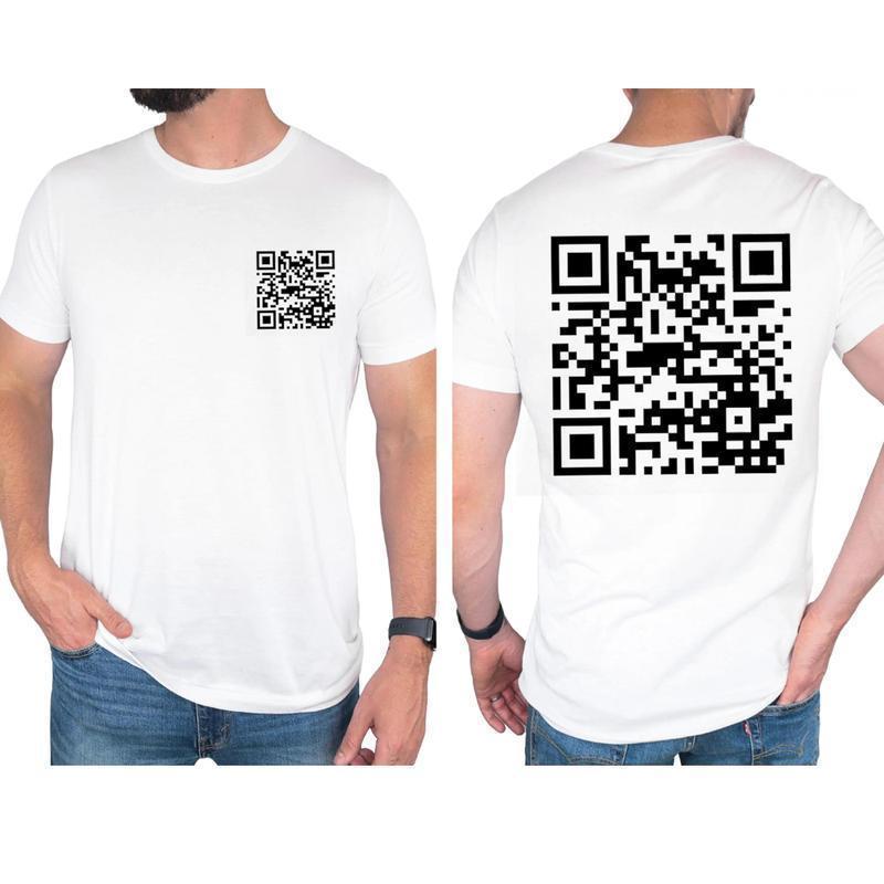 Funny QR Code T-Shirt, Hoodie, Sweatshirt - 2 Sided Print, Sizes for All