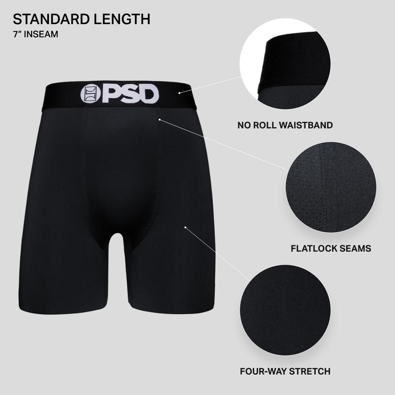 PSD Men's Money Mayhem Boxer Brief - Standard Length 7 Inch Inseam, Moisture-Wicking 4-Way Stretch Fabric