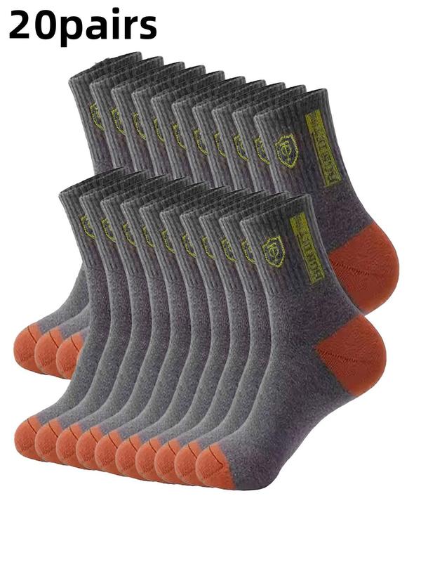 Men's Colorblock Crew Socks, Summer Wear 2024, Casual Moisture Wicking Socks, Socks Pack for Men, Soft Comfy Breathable Sports Athletic Socks for All Seasons Daily Wear