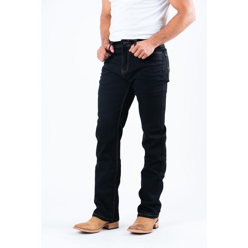 Platini Mens Boot-Cut Premium Denim Jeans