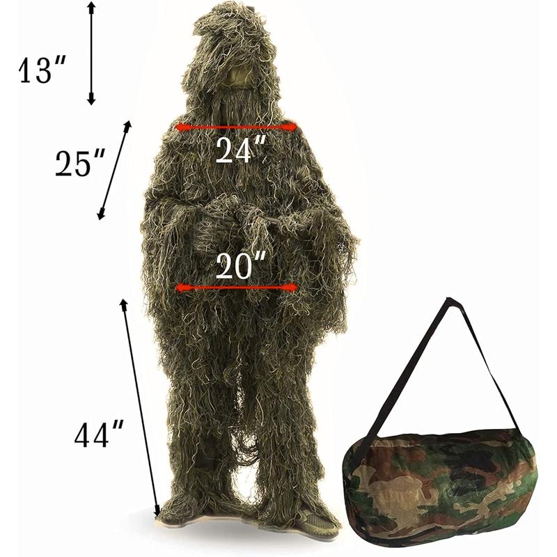 Ghillie Suits Men, Outdoor Camo Hunting Ghillie Suit Costume Clothings