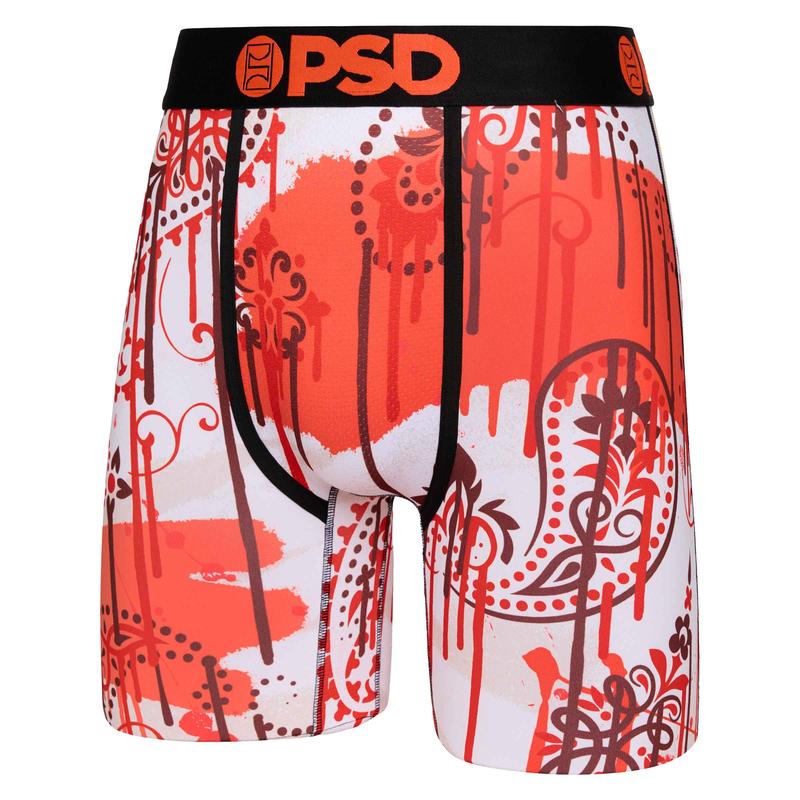 PSD Men's Rusty Bandana Drip Boxer Brief - Standard Length 7 Inch Inseam, Moisture-Wicking Micro Mesh Fabric