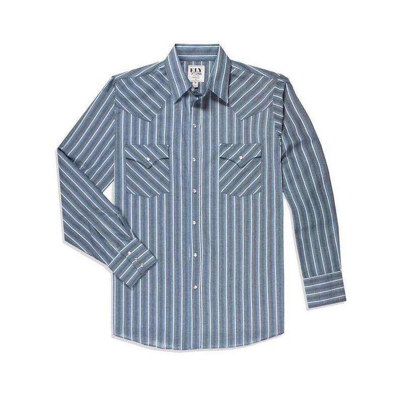 Men's Ely Cattleman Long Sleeve Stripe Western Snap Shirt