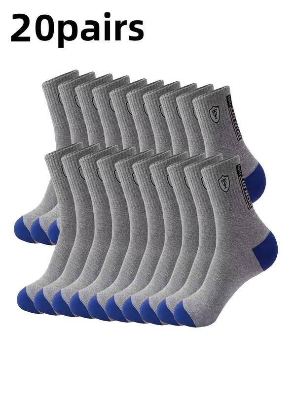 Men's Colorblock Crew Socks, Summer Wear 2024, Casual Moisture Wicking Socks, Socks Pack for Men, Soft Comfy Breathable Sports Athletic Socks for All Seasons Daily Wear