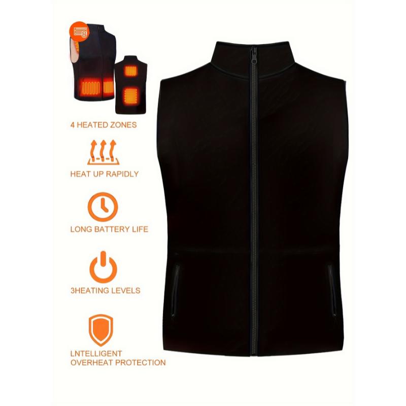 Heated Fleece Vest For Men And Women - Three Heating Modes, 3-Second Fast Heating, Lightweight And Portable, No Power Bank Required, Versatile Heated Vest For Outdoor Use