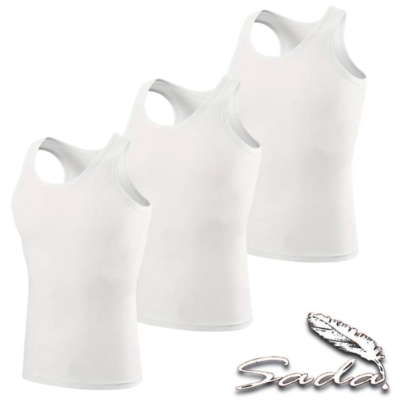 Sada Tank-Top A-Shirt (3pc) 100% Cotton Muscle-Shirt