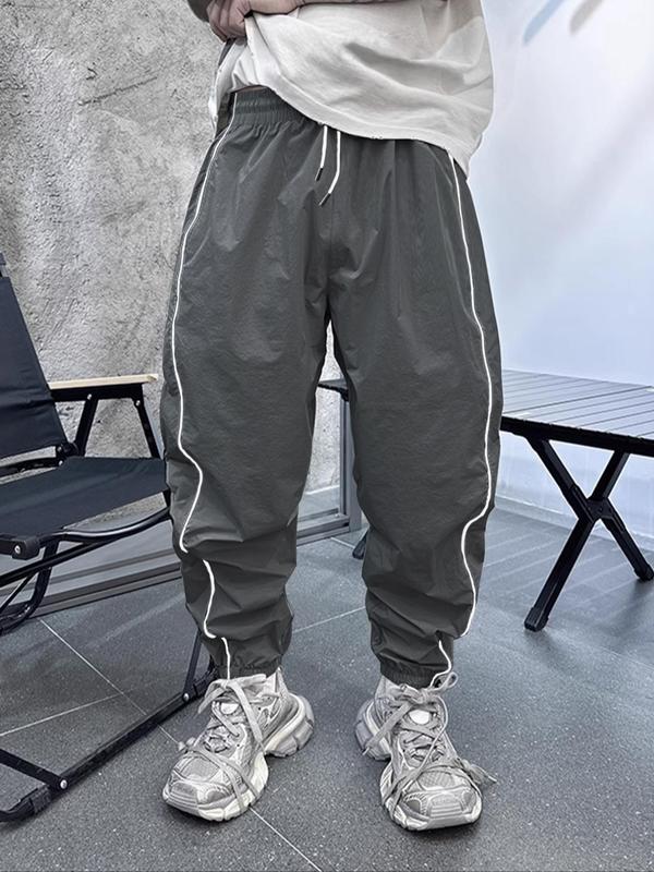 Men's Side Stripe Drawstring Waist Jogger Pants, Casual Loose Pocket Trousers for Spring & Fall, Fashion Men's Bottoms for Daily Wear, Trousers for Men, Pants for Men