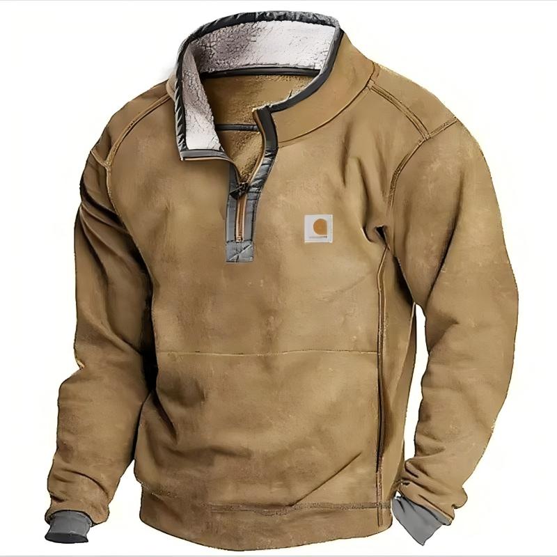 Stylish Polo Collar Sweater for Sportsand Leisure,Trendy Zip-Up Men'sSweater for Casual Wear shirts