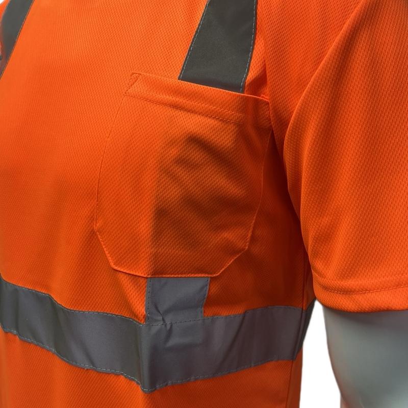 4 PACK - Class 3 High Visibilty Short sleeve safety shirt available in Orange and Yellow