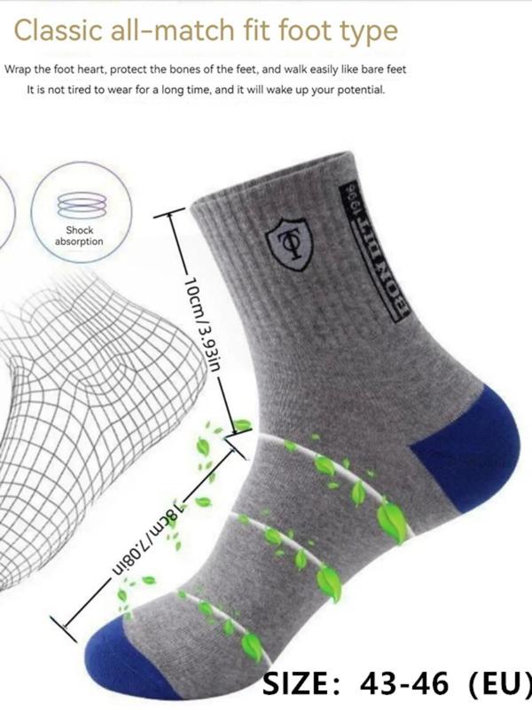 Men's Colorblock Crew Socks, Summer Wear 2024, Casual Moisture Wicking Socks, Socks Pack for Men, Soft Comfy Breathable Sports Athletic Socks for All Seasons Daily Wear