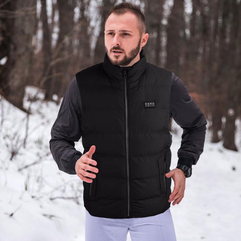 Heated Apparel 1Pc Heated Vest Men Women Heated Jacket with 23 Heating Zones 3 Heat Levels USB Powered Machine Washable for Winter Hiking Skiing Skating Outdoor Activities