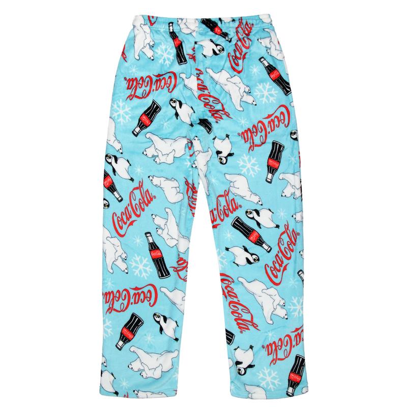 Coca-Cola Men's Pajama Pants Lounge Graphic Print with Adjustable Elastic Waistband Side Pockets