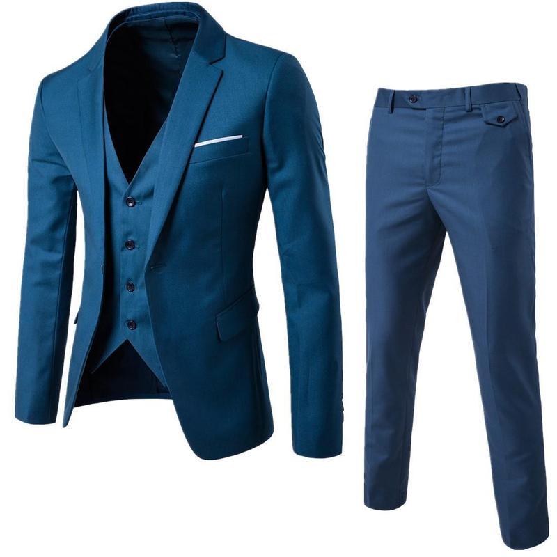 Four seasons section of men's business casual suit three-piece set groom best man men's wedding suit suit suit Menswear Overalls Underwear Formal