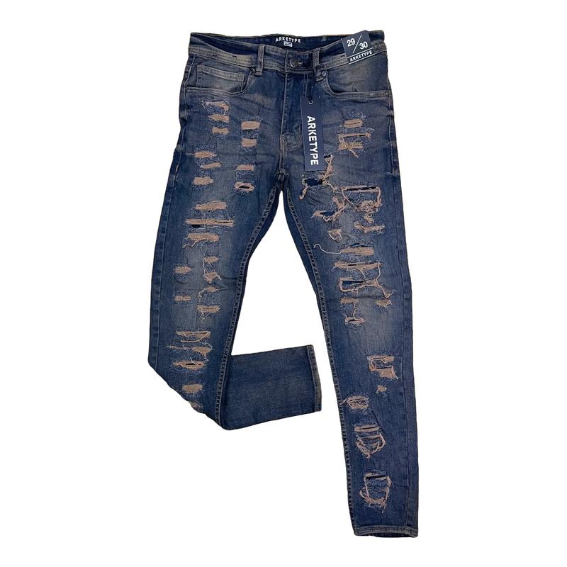 P408 - Jack Ripped Stretch Slim-Fit Jeans men jean