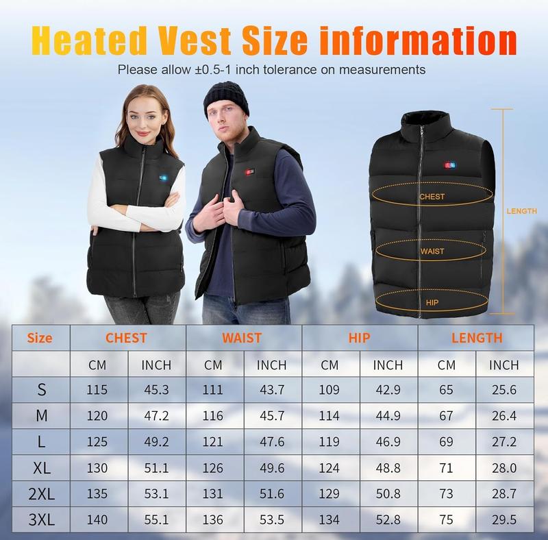  Heated Vest for 2024 Updated WinterHeating Jacket Vest for Men & Women,Lightweight Heating Vest with Battery Pack for WinterOutdoor  Hunting Skiing -Menswear Tops，Black Friday