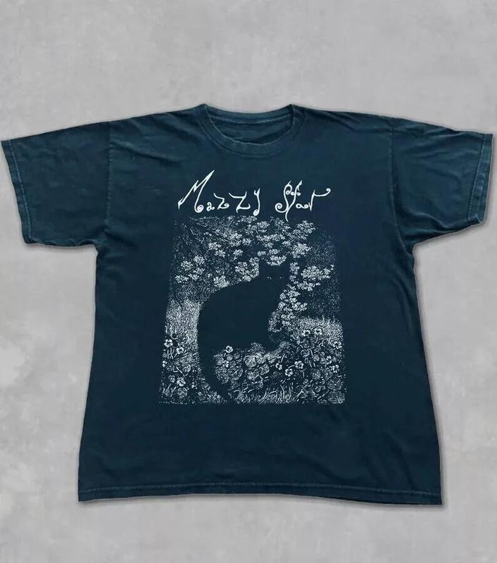 Mazzy Star Cat Tshirt, 90s Alternative Rock Hope Sandoval Unisex TShirt