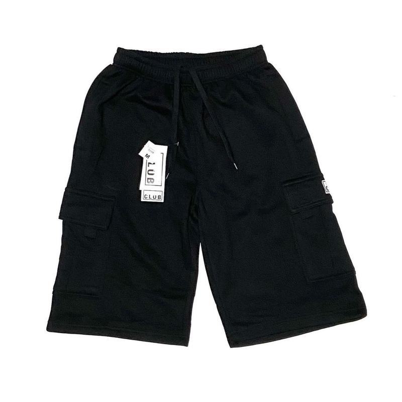 Pro Club Men's Fleece Cargo Short Elastic Pocket Menswear Relaxed Fit