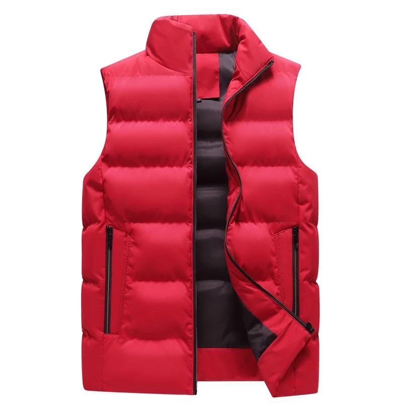 Men's Down Vests M-8XL Plus Size Winter Stand-up Collar Sports  Thickened Warm Vest Oversized Waterproof and Windproof Overcoat