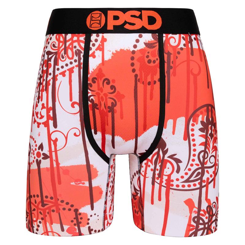 PSD Men's Rusty Bandana Drip Boxer Brief - Standard Length 7 Inch Inseam, Moisture-Wicking Micro Mesh Fabric