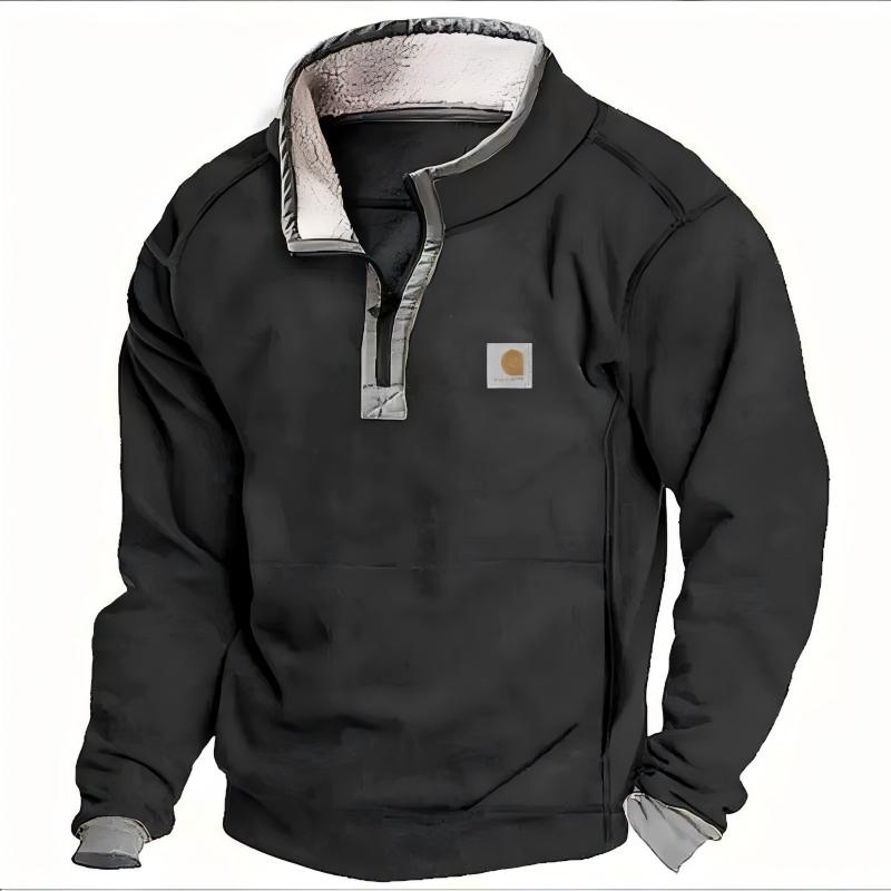 Stylish Polo Collar Sweater for Sportsand Leisure,Trendy Zip-Up Men'sSweater for Casual Wear shirts