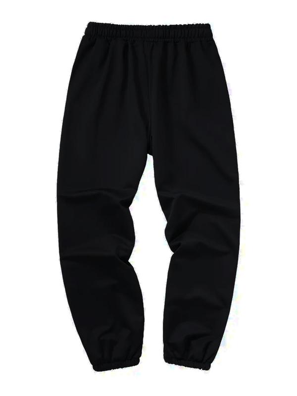 Men's Spider Web Print Drawstring Waist Sweatpants, Casual Pocket Jogger Pants for Summer, Men's Bottoms for Daily Wear