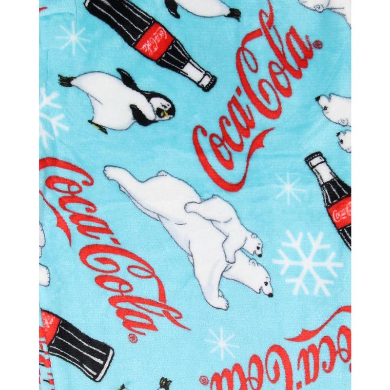 Coca-Cola Men's Pajama Pants Lounge Graphic Print with Adjustable Elastic Waistband Side Pockets