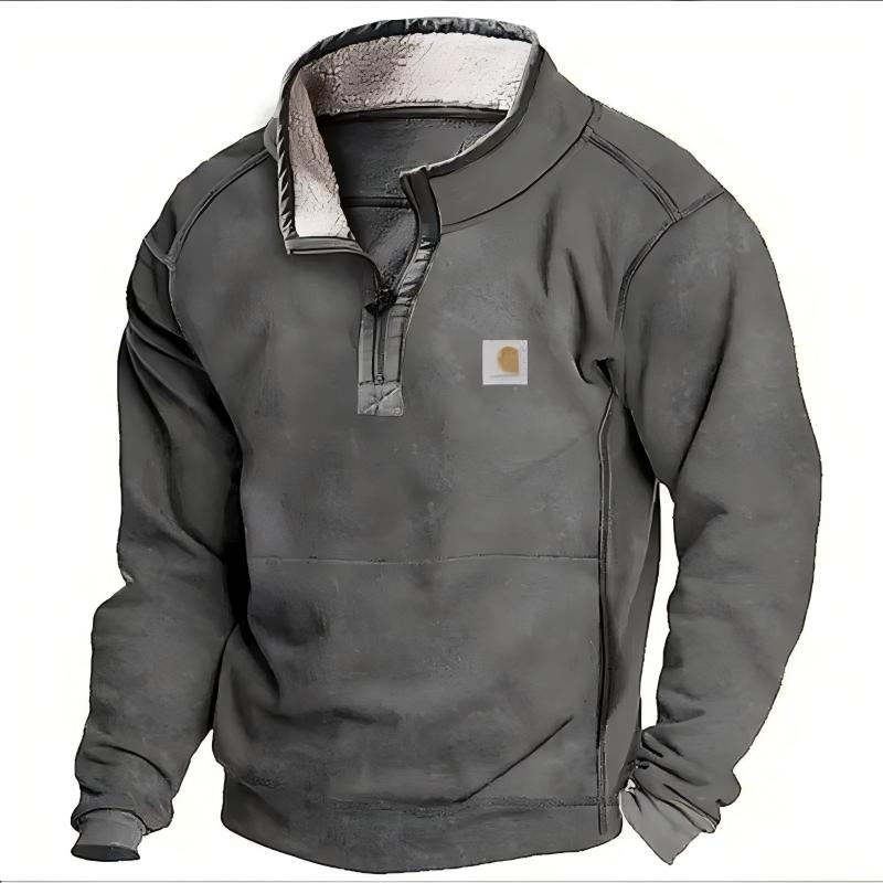 Stylish Polo Collar Sweater for Sportsand Leisure,Trendy Zip-Up Men'sSweater for Casual Wear shirts